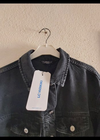 LC Waikiki Siyah Düğmeli Midi Denim Ceket