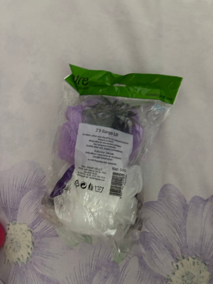 Katre 2'li Pastel Mor Banyo Lifi - Görsel 2