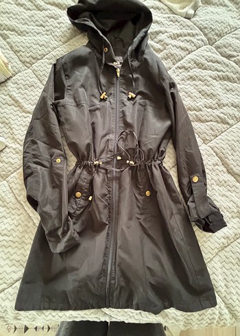 Siyah kadın  Trenchcoat - Görsel 2