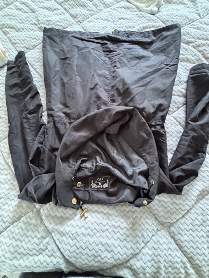 Siyah kadın  Trenchcoat - Görsel 4