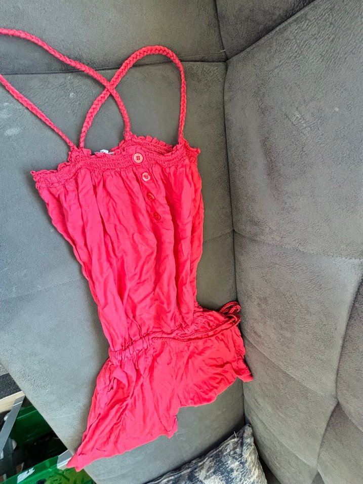 Pembe Drapeli şortlu tulum - Görsel 3