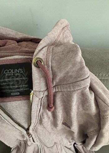 m Beden gri Renk Unisex Kapüşonlu Fermuarlı Sweatshirt
