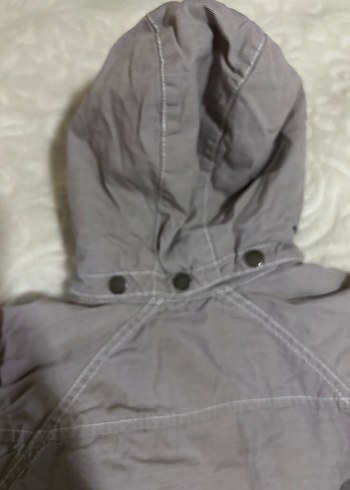 Kapüşonlu Gri Erkek Çocuk Ceket - Görsel 8
