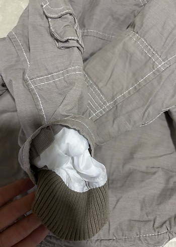 Kapüşonlu Gri Erkek Çocuk Ceket - Görsel 5