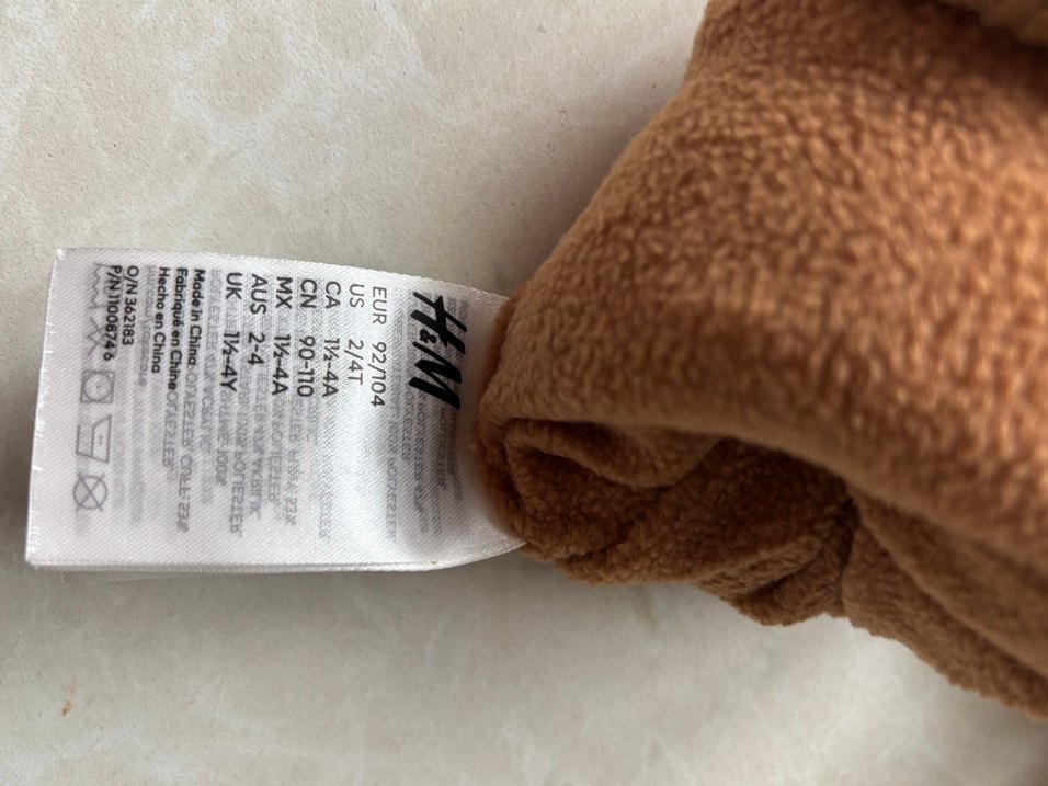 Kahverengi  Peluş çocuk Eldiveni - Görsel 3