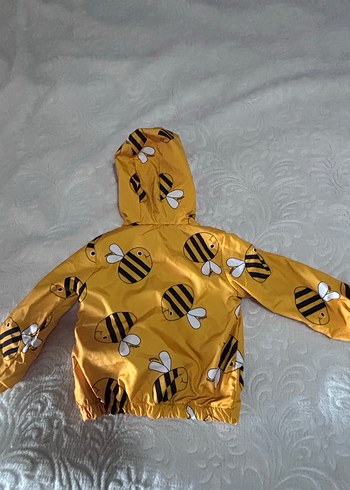 Sarı Kapüşonlu Unisex Çocuk Yağmurluk - Görsel 4