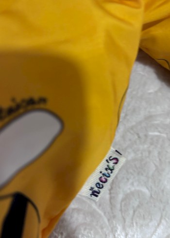 Sarı Kapüşonlu Unisex Çocuk Yağmurluk - Görsel 5