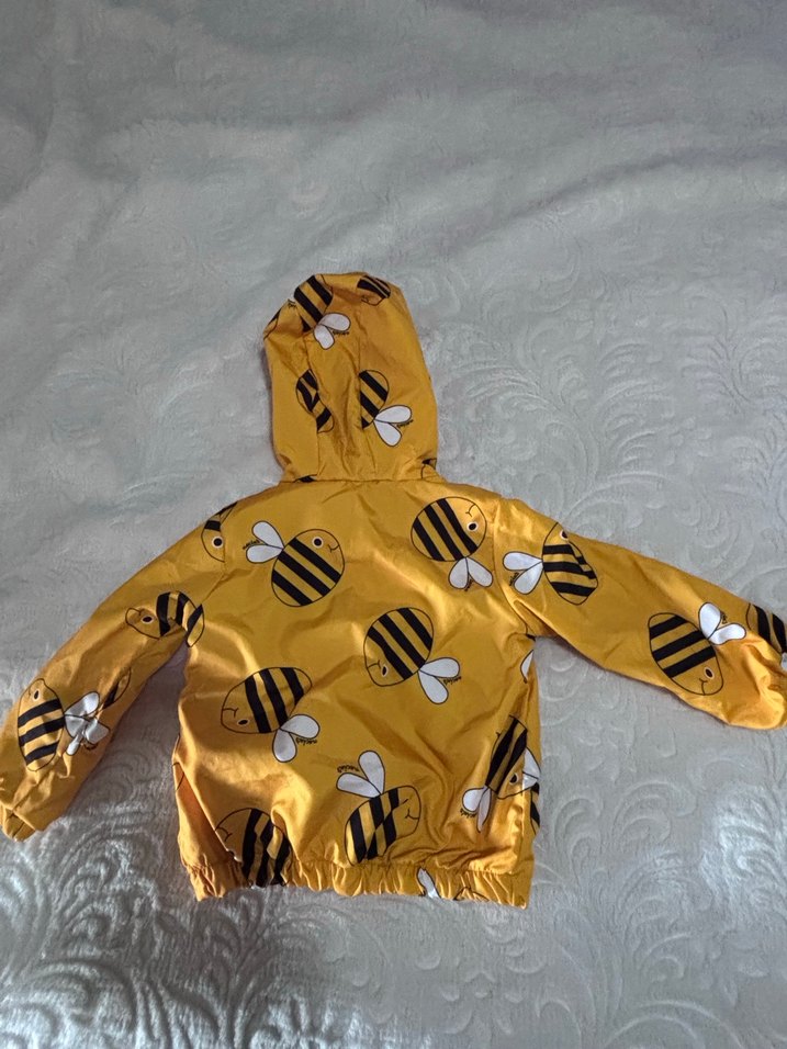 Sarı Kapüşonlu Unisex Çocuk Yağmurluk - Görsel 4