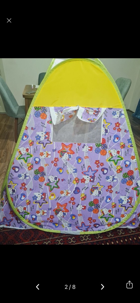 Çocuklar için Renkli oyun kamp ve Uyku Çadırı - Görsel 2