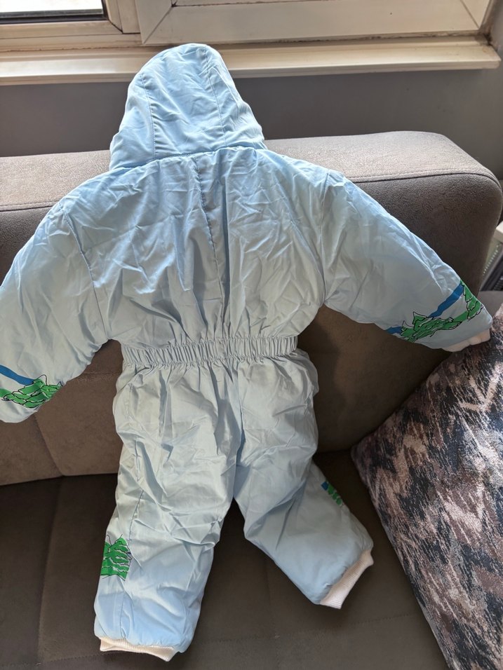 Renkli Baskılı Fermuarlı Bebek  Tulumu - Görsel 2