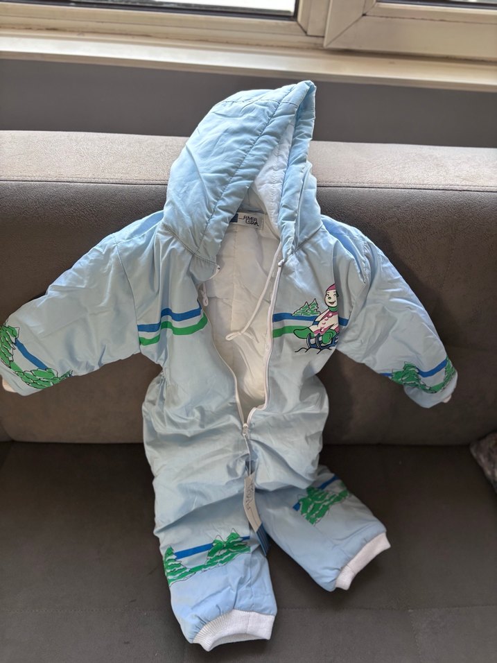 Renkli Baskılı Fermuarlı Bebek  Tulumu - Görsel 4