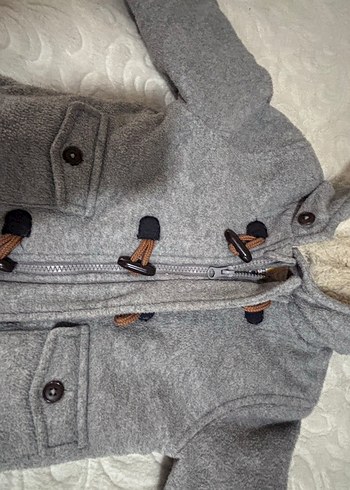 Gri içi Kürklü Erkek Çocuk Mont - Görsel 3