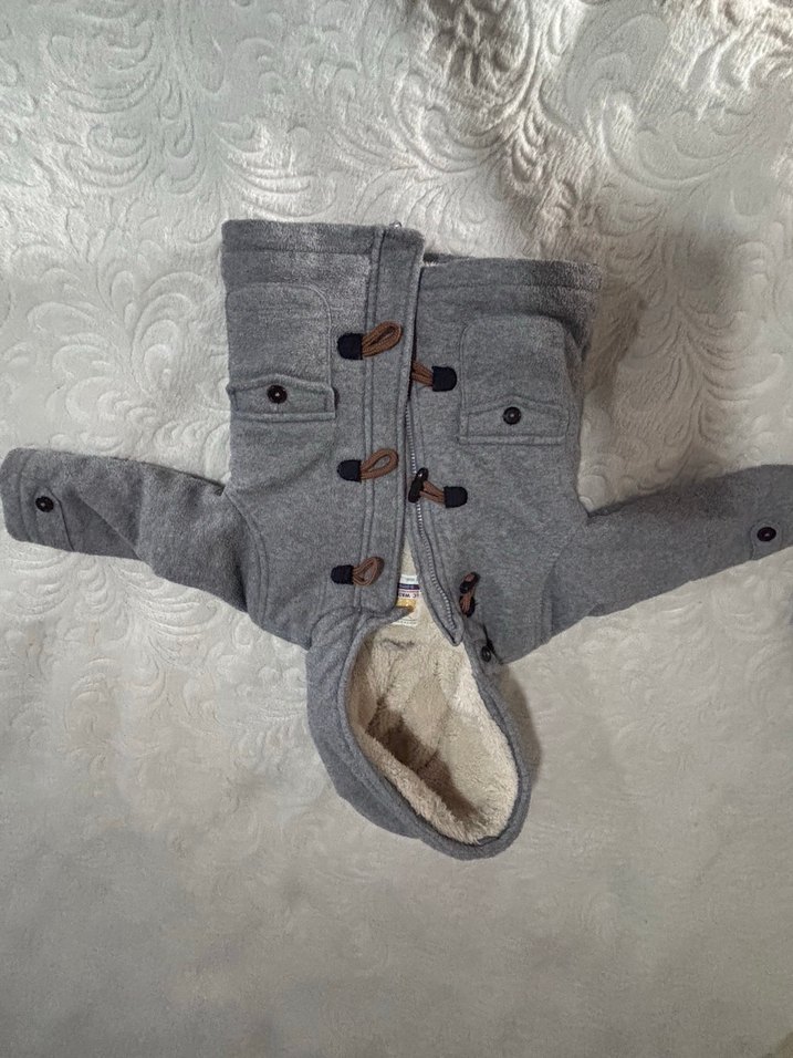 Gri içi Kürklü Erkek Çocuk Mont - Görsel 4