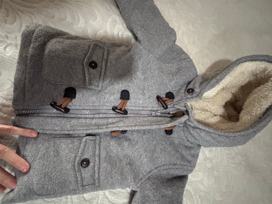 Gri içi Kürklü Erkek Çocuk Mont - Görsel 3