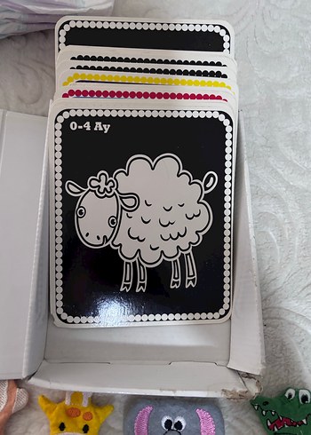 Bebeğim İlk Zeka Kartları - Çok Renkli-Parmak kukla seti - Görsel 3