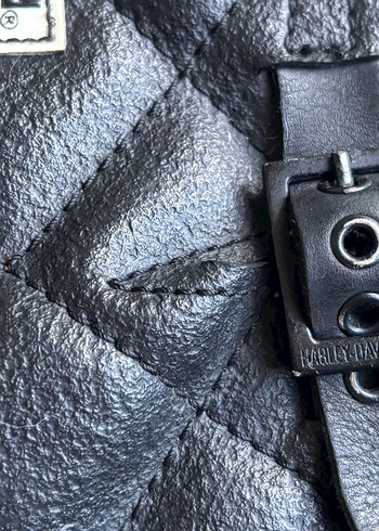 Siyah Tokalı Harley-Davidson Kadın Biker Bot - Görsel 18