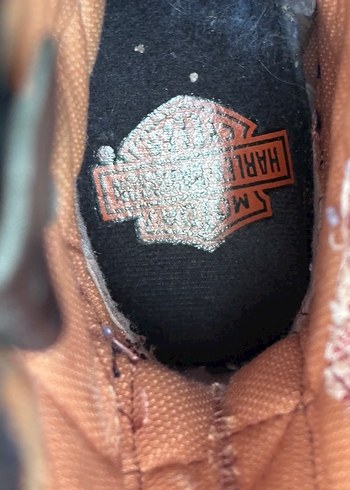 Siyah Tokalı Harley-Davidson Kadın Biker Bot - Görsel 11