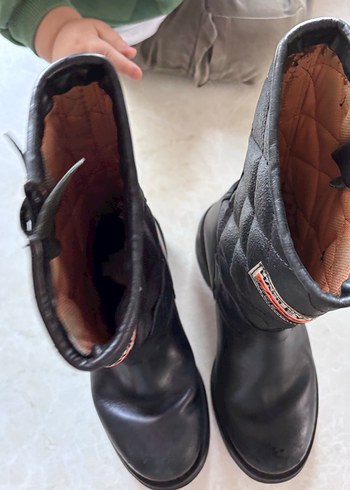 Siyah Tokalı Harley-Davidson Kadın Biker Bot - Görsel 7