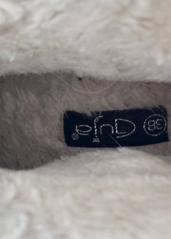 Kürklü Beyaz Kadın Dolgu Topuk Bot - Görsel 9