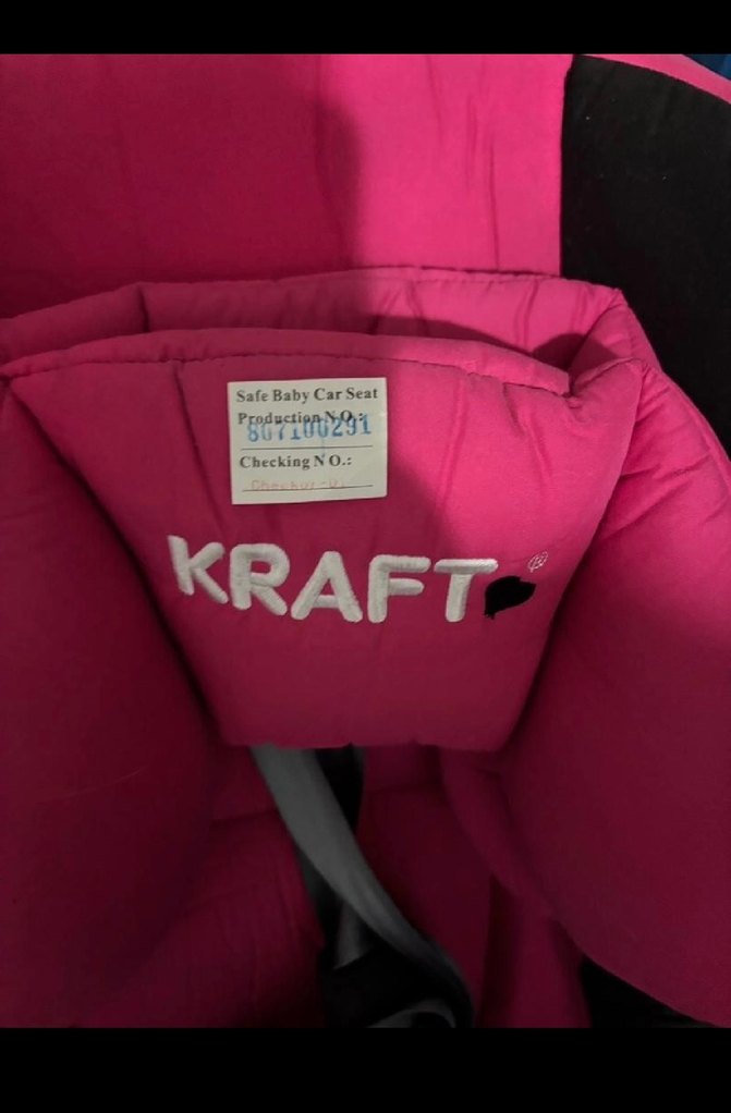 Renkli Pembe Çocuk Oto Koltuğu KRAFT - Görsel 2