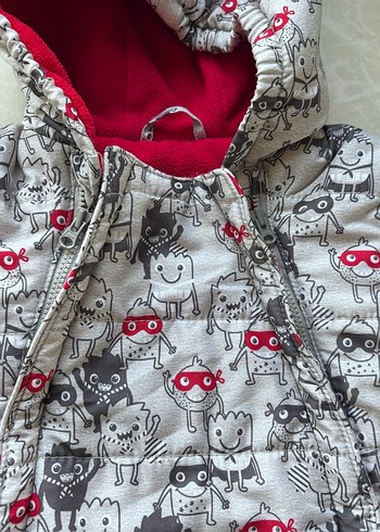 Gri Desenli Erkek kız bebek astaronot Tulum - Görsel 3