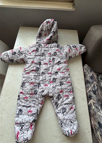 Gri Desenli Erkek kız bebek astaronot Tulum - Görsel 2