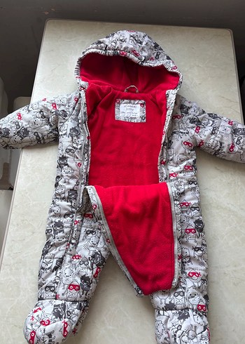 Gri Desenli Erkek kız bebek astaronot Tulum - Görsel 5