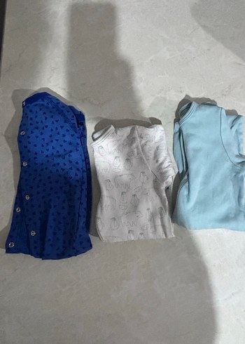 Uzun Kollu Mavi Bebek Tulum - Görsel 13