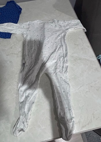 Uzun Kollu Mavi Bebek Tulum - Görsel 6