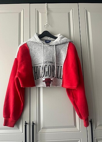 Diğer Kırmızı gri sweat kalın kumaş S/M beden