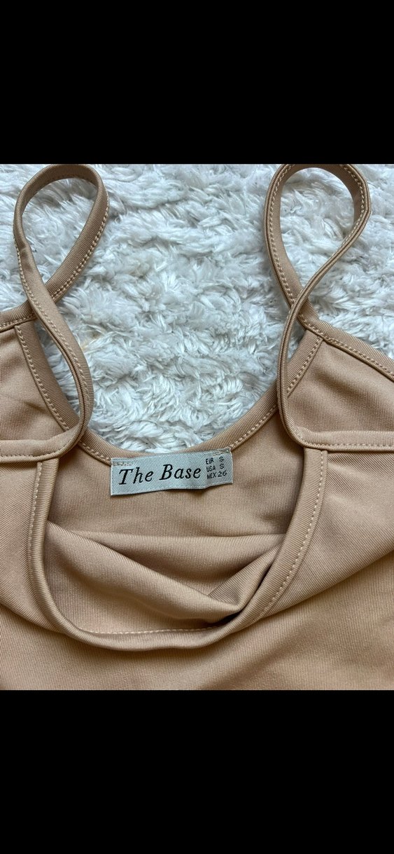 The bases Bej Kadın Crop Top, İnce Askılı, Basic - Görsel 2