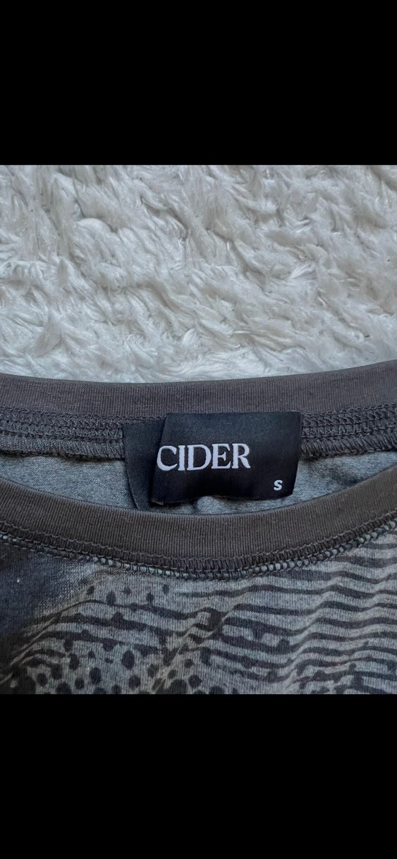 Cider Gri Uzun Kollu Kadın Crop Top - Görsel 2