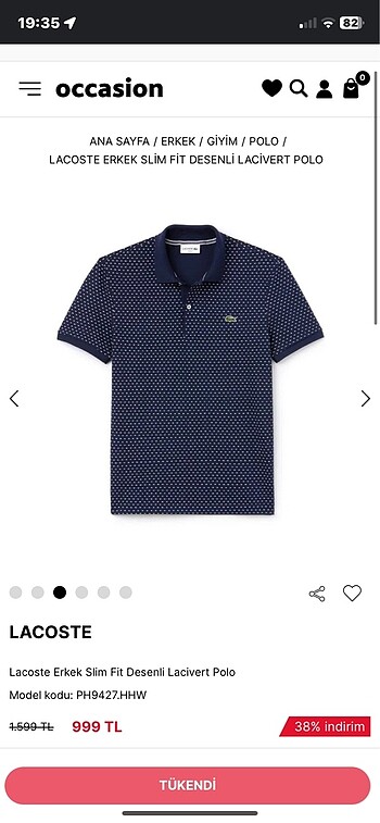 s Beden lacivert Renk lacoste ust