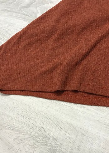 Kahverengi Kadın Boğazlı Triko Kazak - Görsel 2