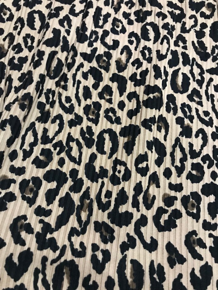 Kadın Leopar Desenli Pilili Uzun Etek - Görsel 2