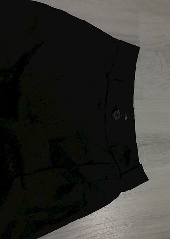 Siyah Midi Kumaş Kadın Pantolon - Görsel 3