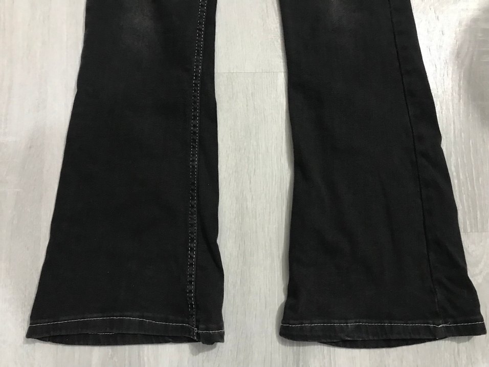 Siyah Bol Kesim Midi Denim Pantolon - Görsel 2