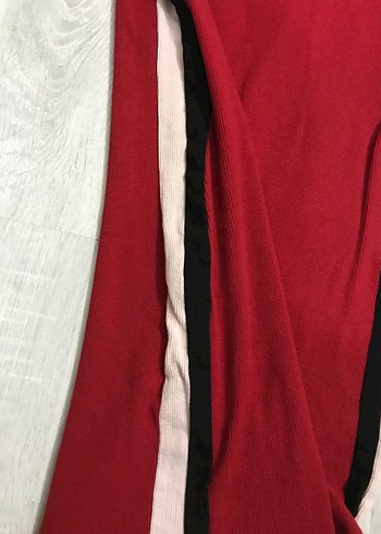 Kırmızı Uzun Kollu Midi Triko Elbise - Görsel 2