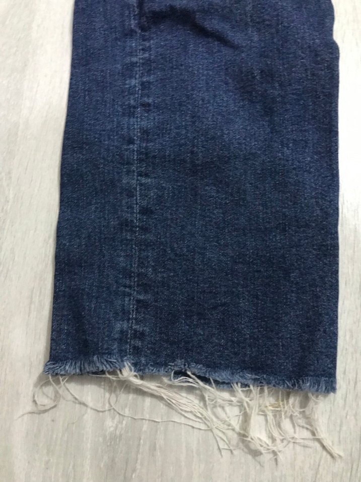 Kadın Gri Mavi Bol Kesim Midi Kot Pantolon - Görsel 2