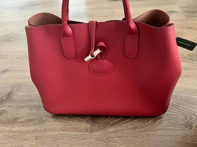 Longchamp Pembe Deri Çanta