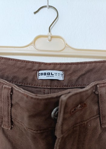 Kahverengi Bol Kesim Kadın Kot Pantolon - Görsel 4