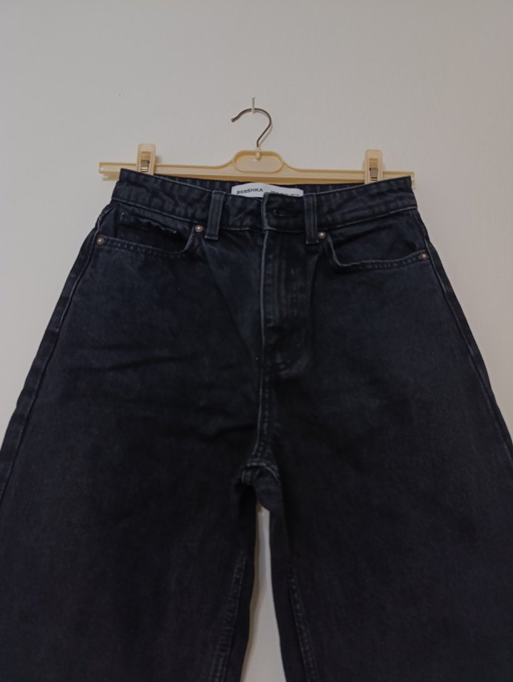 Siyah Regular Fit Kadın Denim Pantolon - Görsel 2