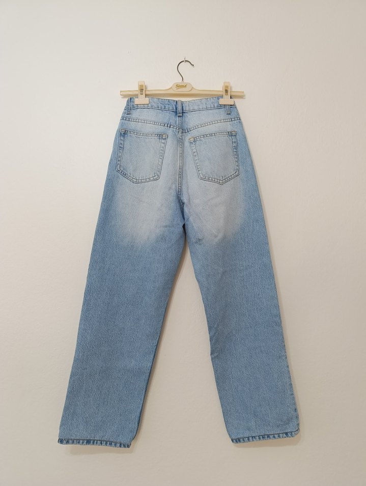 Salaş Kesim Midi Denim Kadın Jean - Görsel 3