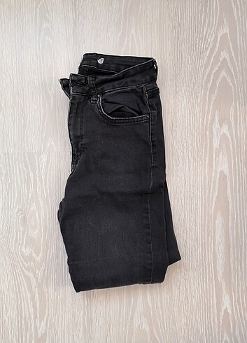 Diğer Siyah soluk efektli mom jeans