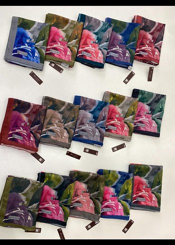 Fermuarlı Çok Renkli Kadın şal - Görsel 3