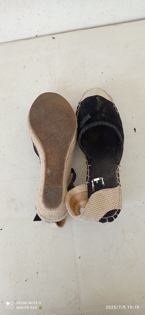 Siyah Kadın Dolgu Topuk Espadril - Görsel 3