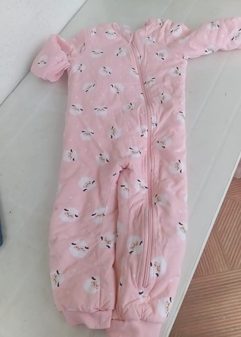 Kız Çocuk Pembe Fermuarlı Uyku Tulumu