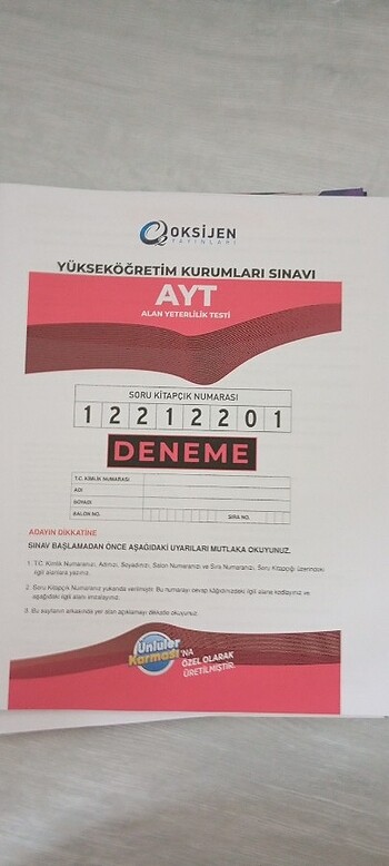Beden Renk Ünlüler karması ayt deneme