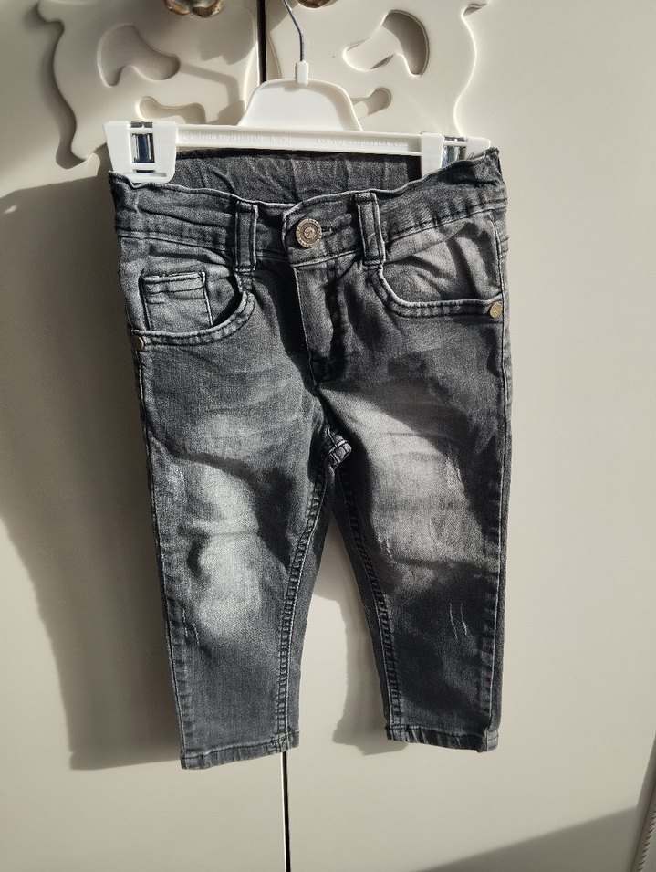 Gri Erkek Çocuk Denim Pantolon - Görsel 3