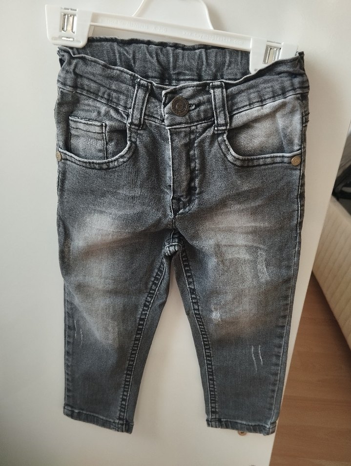 Gri Erkek Çocuk Denim Pantolon - Görsel 2